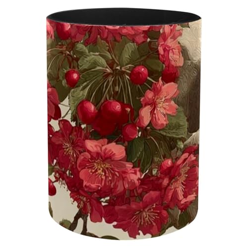 Stiftehalter im Vintage-Stil, Totenkopf und Blumen, Kirsche (1) von CHENZZZZ
