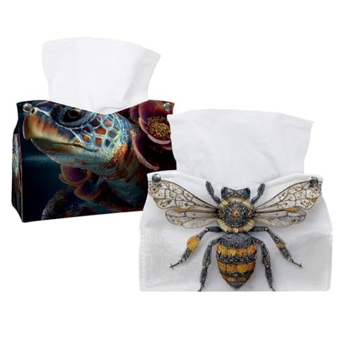 Taschentuchbox-Halter mit Bienen-Motiv, auf Tisch und Barth-Raum, 2 Stück Taschentuchbox-Halter mit Bienen-Motiv, auf Tisch und Barth-Raum, 2 Stück von CHENZZZZ