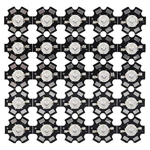 25 Stück LED-Chips, Lampenperlen, 3 W, Hochleistungs-LED-Emitter-Dioden-Chips Für DIY-Beleuchtungskörper(460NM-Blau) von CHEOTIME