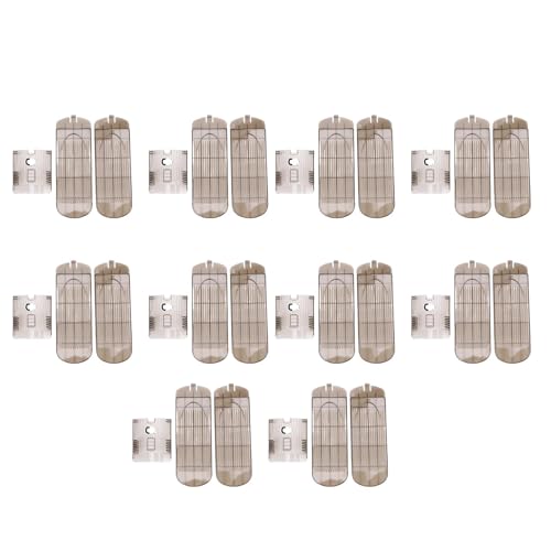 CHEOTIME 10 Pcs Adjustable Shoe Slots Organizer, Transparent Double Layer Stackable Shoe Rack for Home Dormitory Space Saving Shoe Storage (Transparent Gray) von CHEOTIME