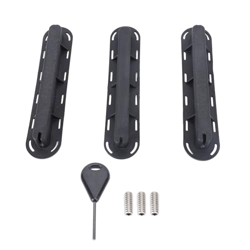 CHEOTIME 3 Packflossen -Box -Set, Tri Fin -Box -Surfboard -Flossen -Box -Set mit Schraubenschlüssel, Surf -Stand Up Paddle Board Schraube Surfboard Surfboard Surfs Stecker Set, (Schwarz) von CHEOTIME