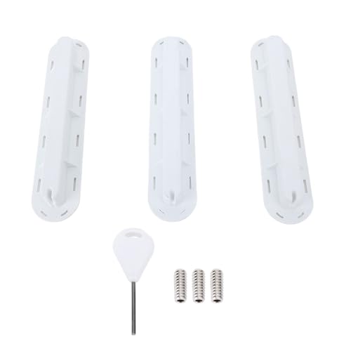 CHEOTIME 3 Packflossen -Box -Set, Tri Fin -Box -Surfboard -Flossen -Box -Set mit Schraubenschlüssel, Surf -Stand Up Paddle Board Schraube Surfboard Surfboard Surfs Stecker Set, (Weiß) von CHEOTIME