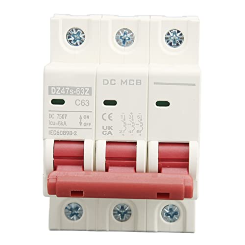CHEOTIME 3P DC Circuit Breaker 63A 750V, Magnetic Trip Type DIN Rail Mounted Breaker, 6000A Interrupt Capacity for Solar PV, EV, and DC Power Protection Use CHEOTIME 3P DC Circuit Breaker 63A 750V, Magnetic Trip Type DIN Rail Mounted Breaker, 6000A Interrupt Capacity for Solar PV, EV, and DC Power Protection Use von CHEOTIME