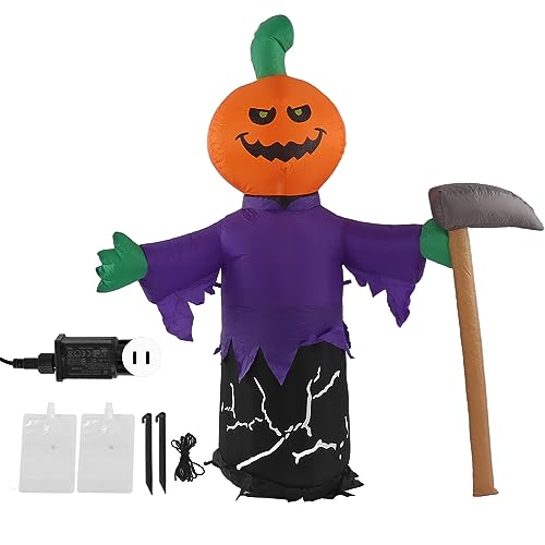 CHEOTIME 5 Fuß hohe aufblasbare Halloween -Dekoration Axt des Todes IP44 wasserdichte Gartendekoration LED -Leuchten für Partys im Inneren von CHEOTIME