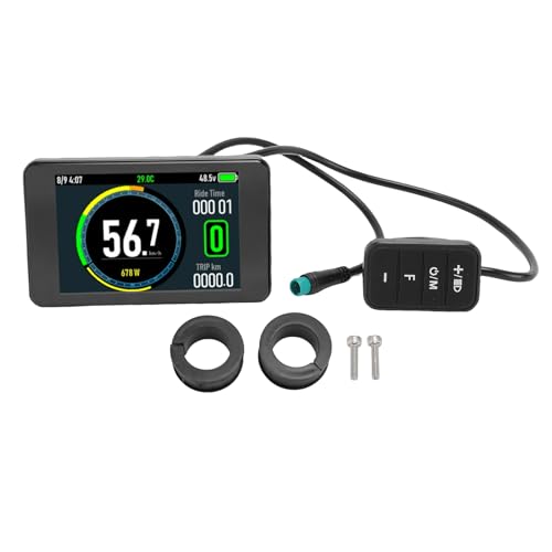 CHEOTIME 5-poliges LCD Farbdisplay für Elektrofahrräder, Bedienfeld für Elektrofahrräder für Lenker, ca. 22,2 mm / 0,87 Zoll, wasserdichter Anschluss, Kommunikationsprotokoll Nr. 2 CHEOTIME 5-poliges LCD Farbdisplay für Elektrofahrräder, Bedienfeld für Elektrofahrräder für Lenker, ca. 22,2 mm / 0,87 Zoll, wasserdichter Anschluss, Kommunikationsprotokoll Nr. 2 von CHEOTIME