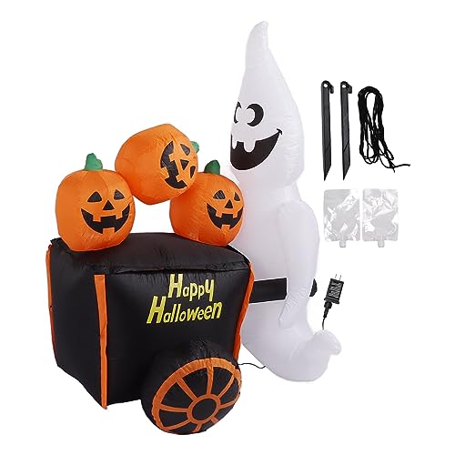 CHEOTIME 6ft Halloween aufblasbare Geisterkart -Dekoration eingebaut in LED -Leuchten EIN Lüfter im Freien aufblasbare Dekoration für Innen- und Außengärten Rasenflächen pat von CHEOTIME