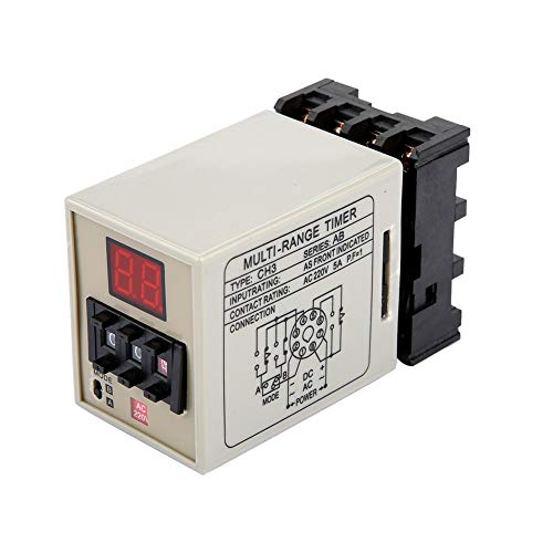 CHEOTIME DELT Timer Relais, Digitalverzögerungs Timer Relais AH3-DM Dual Modus 0.01S-99H LED Anzeige DC 12V AC/DC 24 V AC 110V AC 220V AC 380V Elektromagnetische Leistungsrelais (DC 12V) (AC/DC 24 V) von CHEOTIME