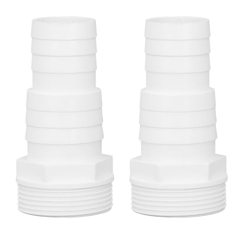 CHEOTIME Gartenschlauchadapteranpassung, langlebiger Plastikschlauchanschluss 47 mm männlicher Gewinde 32-38 mm Schlauchdurchmesser Pool Filterpumpe Schlauchadapter für von CHEOTIME
