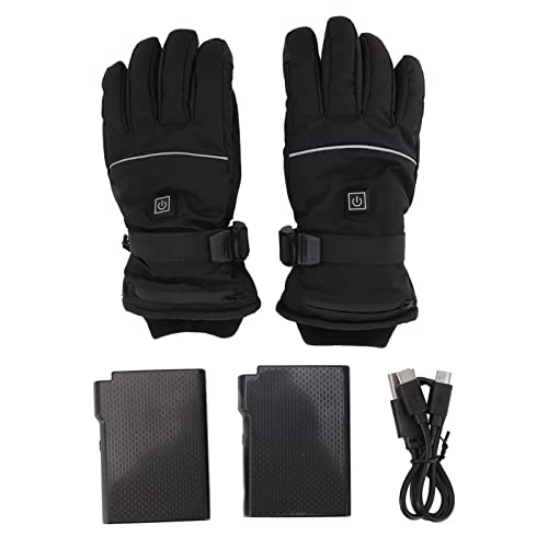 CHEOTIME Heated Gloves, Battery Powered 3 Heat Settings Electric Thermal Gloves, Touchscreen Winter Warm for Skiing Snowboarding Cycling (L) von CHEOTIME