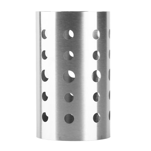 CHEOTIME Kleiner Utensilienhalter aus Edelstahl, praktisch, robust, für den täglichen Gebrauch in der Küche, Abtropfgestell für Utensilien, Küchenaufbewahrungsregal für Löffel (S) (L) von CHEOTIME