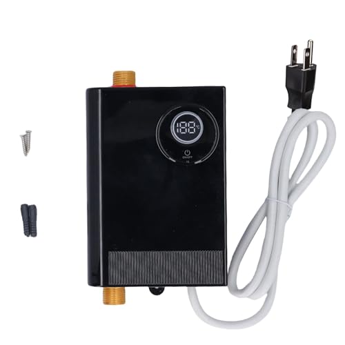 CHEOTIME Kleiner Warmwasserbereiter Touchscreen IPX4 -Bewertung Kompakter Warmwasserbereiter Elektrischer Heizung mit Messingeinlass und ss für Küchenbad Apartment RV EU Steck von CHEOTIME