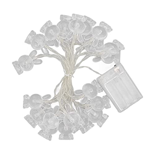 CHEOTIME LED -Saitenlichter, 3D Hollow Kaninchenform Fairy Light Battery Drive Ative Lichter für Schlafzimmer Schlafzimmer Party Festival Ostern Weihnachtsation von CHEOTIME