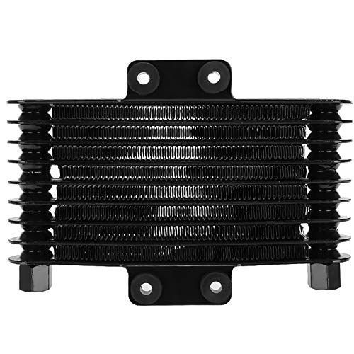 CHEOTIME Motorradölkühlkühler Kühler, Aluminium 125 ml Schnellkühlölkühlkühlersystem für 125cc-250ccm Motorcycle ATV (Schwarz) von CHEOTIME