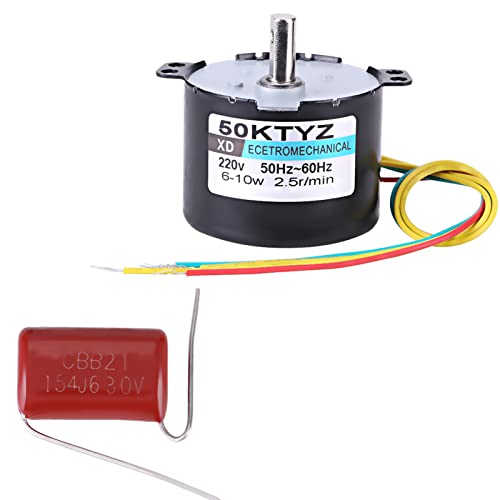 CHEOTIME Permanent Magnet Synchronous Getriebe Motor, Getriebe Elektromotor 2.5 U/min 20 U/min für Automatisierungsgeräte und Anzeigesysteme (2.5RPM) (20RPM) von CHEOTIME