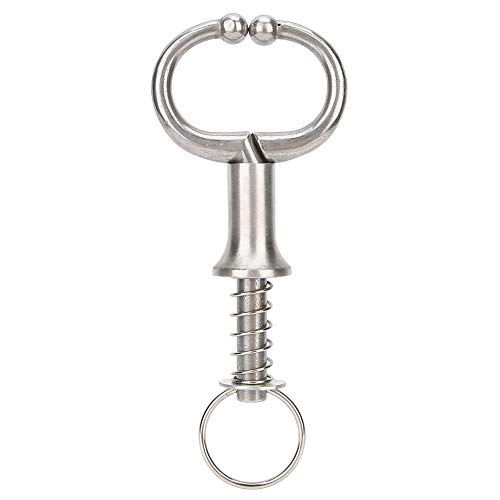 CHEOTIME Vieh Nasenzange, 6,9 x 2,8 Zoll Edelstahl Spring Bullnose Zierberge Tiere Ausrüstung Automatische Verriegelung Bulle Nase Blei Landwirtschaft Haltbarkeit Zubehör von CHEOTIME