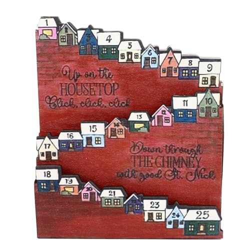 CHEOTIME Weihnachts-hölzerner Advents kalender mit 25 Leiter häusern, Countdown bis Weihnachts dekoration Robuster Holz Xmas Countdown Kalender für Feiertags dekoration CHEOTIME Weihnachts-hölzerner Advents kalender mit 25 Leiter häusern, Countdown bis Weihnachts dekoration Robuster Holz Xmas Countdown Kalender für Feiertags dekoration von CHEOTIME