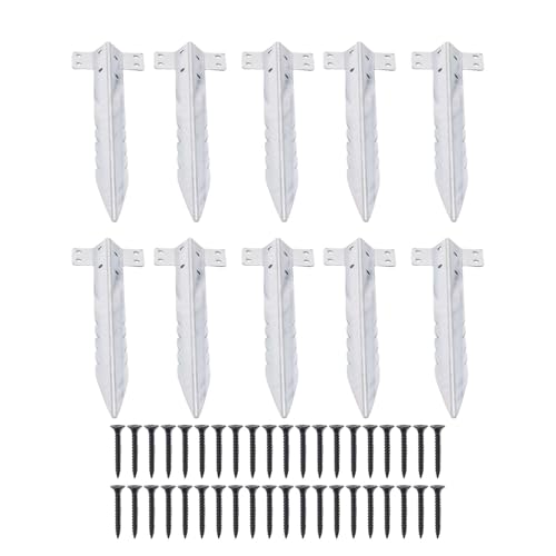 Cheotime 10 Pack Sleeper Brackets verzinkter Stahl, gezackte Eisenbahnschläfer -Pfähle für Gartenholzbetten, erhöhte Pflanzgefäße, Auffahrt, Stützmauern Cheotime 10 Pack Sleeper Brackets verzinkter Stahl, gezackte Eisenbahnschläfer -Pfähle für Gartenholzbetten, erhöhte Pflanzgefäße, Auffahrt, Stützmauern von CHEOTIME