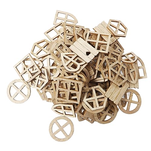 Cheotime 100pcs Holzfensterausschnitte, Mehrzwecke unvollendete Holzscheiben, Bastelvorräte für DIY, Kinderhandwerk, Erkundung von endlosen Möglichkeiten mit Feen -Tür- und Cheotime 100pcs Holzfensterausschnitte, Mehrzwecke unvollendete Holzscheiben, Bastelvorräte für DIY, Kinderhandwerk, Erkundung von endlosen Möglichkeiten mit Feen -Tür- und von CHEOTIME