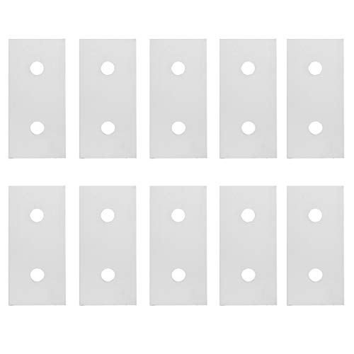 Cheotime 10pcs Verbindungsplatten, Aluminium flach Anschlussverstärkung vertikaler Verbindungswerkzeug flache gerade Eckscheibe Platten 2 Loch Platzierung Verbindungsplatte (2020) (3030) (4040) von CHEOTIME