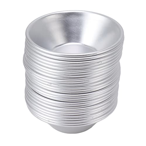Cheotime 25pcs Eiertörtchenmodell, Aluminium Mini -Kuchen Muffin Cupcake Pfannen kleine Torte Kuchen Mini Cupcake Backform Dessert Keksform Nicht -STICK -Backbecher von CHEOTIME