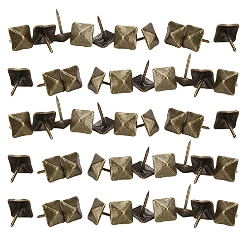 Cheotime 50pcs Polstertürnagel, Retro Cyan Bronze Möbelzubehört (Seitenlänge 12 mm*Gesamtlänge 18 mm) von CHEOTIME