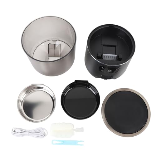 Cheotime Automatic Pet Feeder, 4L USB Wireless Timed Pet Food Spenser mit App Smart Alerts für Ferngefügungen und programmierbare Portionskontrolle für Katzenhund (Black) von CHEOTIME