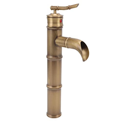 Cheotime Badezimmer Wasserhahn, antikes Messing -Einzugsbecken Wasserhahn, Retro -Stil Waschbecken mit heißen und kalten Schläuchen für Waschtisch und Badewanne Installation von CHEOTIME