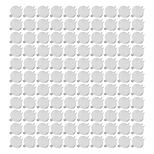 Cheotime Brosche ClaSPs Pin Tabletts, 100pcs Metall Blankknöpfen -Button -Scheiben für benutzerdefinierte Knopfstifte DIY -Schmuckhandwerk 15mm (20 mm flache Brustscheibe) von CHEOTIME