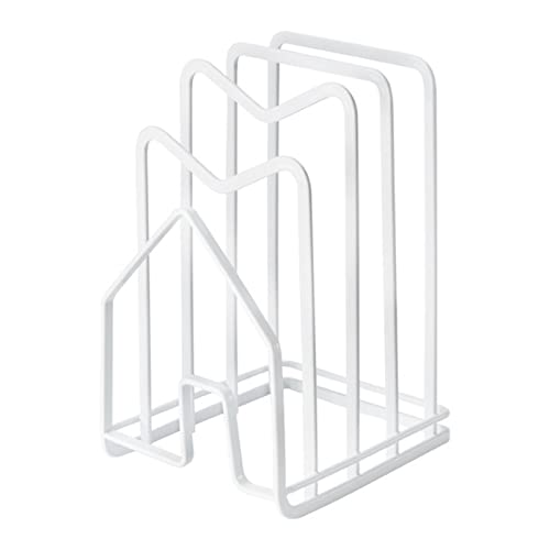 Cheotime Choping Board Lagerregal, Multifunktional Metall Schneidebrettkackkackfleisch -Organizer für Küchenarbeitsplatte Pan Pan Deckel Weiß weiß (Weiß) von CHEOTIME