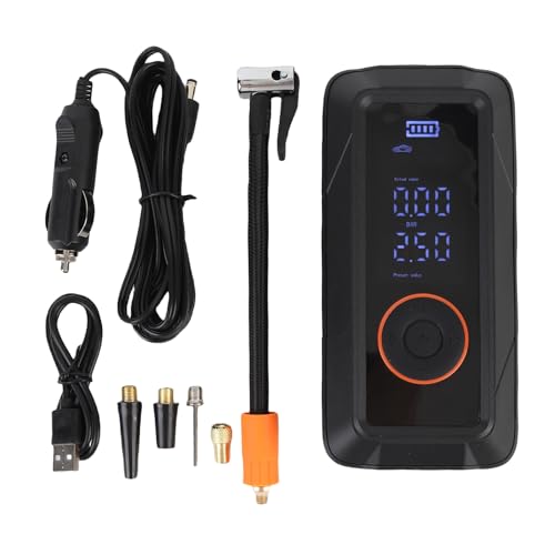 Cheotime Cordless Tire Inflator, tragbare Luftkompressorpumpe mit digitalem LCD -Display, 120 psi schneller Inflation für Autofahrradmotorradkugelreifen (Allgemeine Version) von CHEOTIME