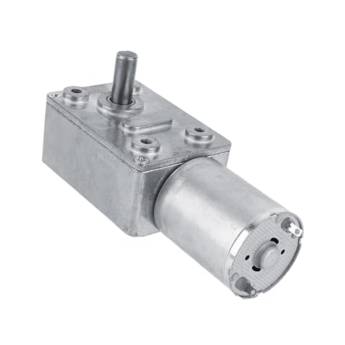 Cheotime DC 12 V Getriebe Motor, reversibler Hochdrehmomentmotor Mini Turbine 12V Reduzierer Elektromotor Selbstverriegelung für DIY Mini Getriebemotor (5RPM) von CHEOTIME