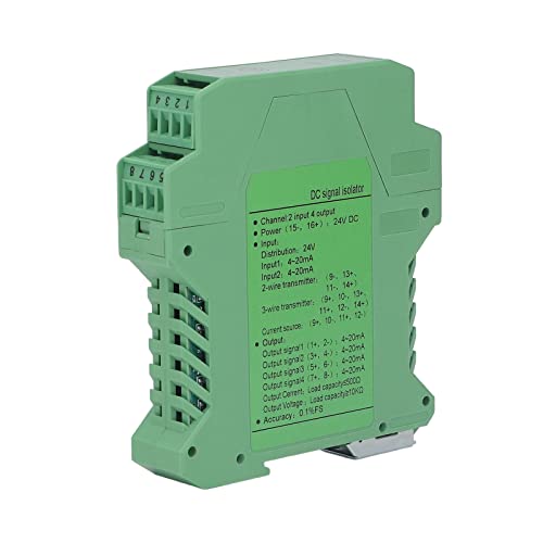 Cheotime DC -Signalisolator, 24 V 2 in 4 Out DC Signal Conditioner, DC -Signaltransmitter für die SPS -Erkennung und 4-20 mA Industrielle Anwendungen (4-20 mA) von CHEOTIME