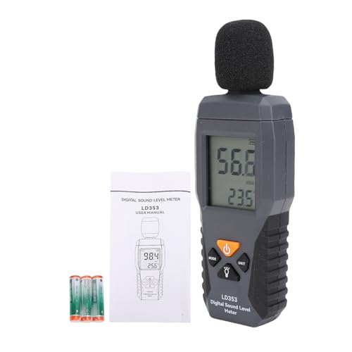 Cheotime Decibel Messgerät, digitaler Klangpegelmesser tragbarer SPL Messgerät 30 dB bis 130 dB maxe Daten halten mit LCD -Anzeige Backlight Schnelle Antwort für Heimfabriken Cheotime Decibel Messgerät, digitaler Klangpegelmesser tragbarer SPL Messgerät 30 dB bis 130 dB maxe Daten halten mit LCD -Anzeige Backlight Schnelle Antwort für Heimfabriken von CHEOTIME