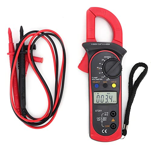 Cheotime Digital Clamp Metermeter Multimeter Tester, 4000 Count LCD -Spannungstester mit automatischem Ranglast und Kontinuitätsprüfung AC DC -Messwerkzeug für elektrische (Verrotten) von CHEOTIME