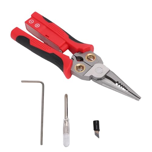 Cheotime Draht Stripper, 8 in 1 multifunktionale Elektrikerzange mit Spannungstester und Drahtkrimperschneider für 10 bis 18 AWG -Kabel von CHEOTIME