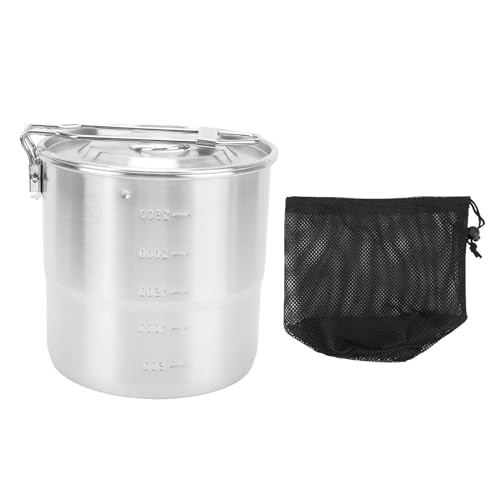 Cheotime Edelstahl -Camping -Topf, tragbares 304 Single -Griff -Kochgeschirr für Kochen, Wandern und Rucksackkochwasser oder Reis im Freien (Einzelgriff) von CHEOTIME