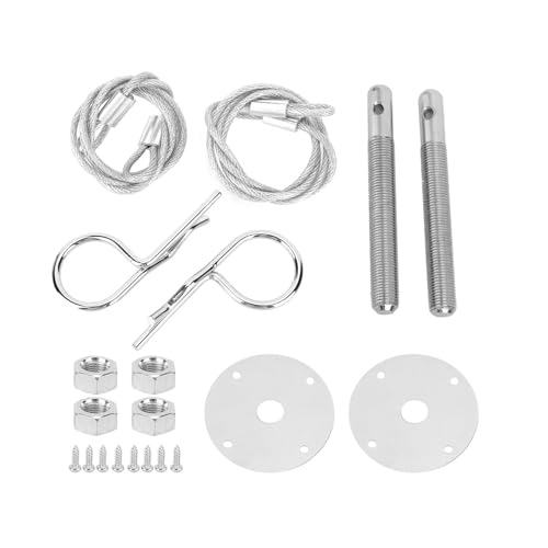 Cheotime Edelstahlhaubeer Pin Platte Schloss, Motorhaube Pin Platte Motorhaube Lock Clip Kit Modifizierter Zubehör Rennspannungsseil für LKW Rennfahrzeug Cheotime Edelstahlhaubeer Pin Platte Schloss, Motorhaube Pin Platte Motorhaube Lock Clip Kit Modifizierter Zubehör Rennspannungsseil für LKW Rennfahrzeug von CHEOTIME