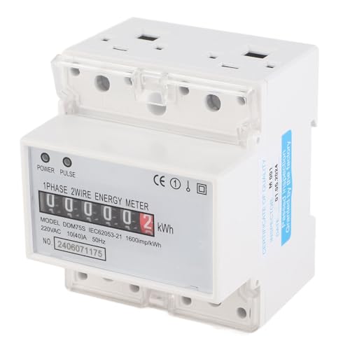Cheotime Electric Messgerät, einphasige 4p LED DINE-RETRISCH-Stromverbrauch Wattmeter Energiemesser für den Heim- oder Industriegebrauch von CHEOTIME