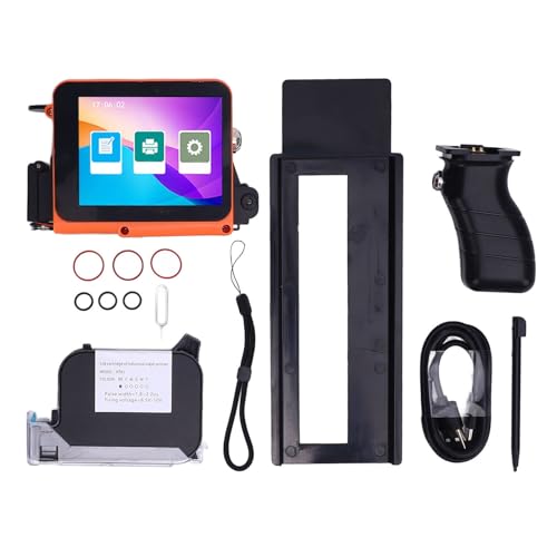Cheotime-Handheld-Tintenstrahldrucker, 2-12,7 mm einstellbarer Touchscreen-Handheld-Tintenstrahldrucker mit 42 ml Tintenpatrone Abnehmbares Griff und LED-Anzeige von CHEOTIME