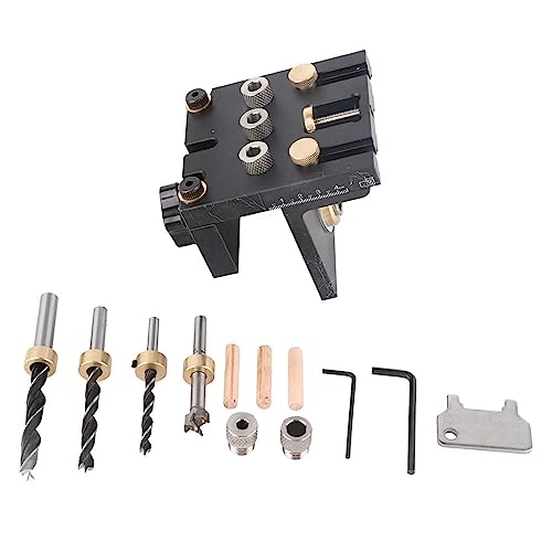 Cheotime Holzbearbeitungs -Positionierungswerkzeug, Carpenter -Werkzeug 3 in 1 Holzbearbeitung Bohrlokator Loch Puncher Doweling Jig -Bohrhandbuch Kit Kit von CHEOTIME