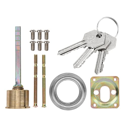 Cheotime Mechanical Door Lock Zylinder, Kupfer -Lock -Kern -Kit mit 3 Tasten Single C Level Core Head Deadbolt Ersatz für Holz -Eisensicherheitstüren Cheotime Mechanical Door Lock Zylinder, Kupfer -Lock -Kern -Kit mit 3 Tasten Single C Level Core Head Deadbolt Ersatz für Holz -Eisensicherheitstüren von CHEOTIME