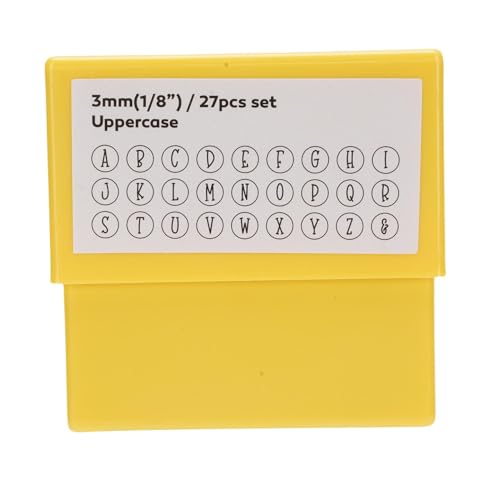 Cheotime Metal Stamp Kit, 40CR Carbon Steel Multifunktional tragbarer Stahlstempelstempel Set Nummer oder Buchstabe Punch Set für Schmuckfahrzeuge Stempel (Großbuchstaben) von CHEOTIME
