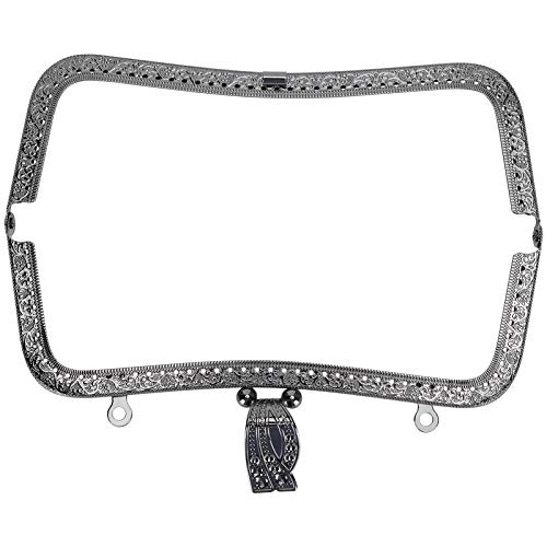 Cheotime Metall -Geldbeutelrahmen, 20 cm Eisenclip für DIY -Beutel, das Retro -Handtasche -Zubehör mit geschnitztem Design Brieftaschenrahmen für handwerkliche Nähprojekte macht (Waffenfarbe) von CHEOTIME