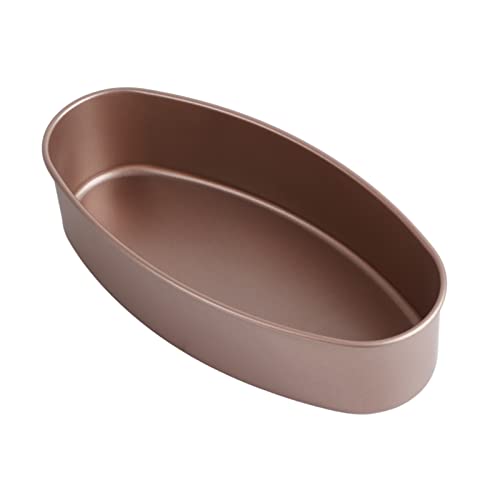 Cheotime Oval Cheesecake Pan, Gold DIY Ellipse Käse Kuchenpfanne Nicht -Stick -Laib -Pfannen Backmodell Kuchen Brot und Fleischbacken für Ofenbacken von CHEOTIME