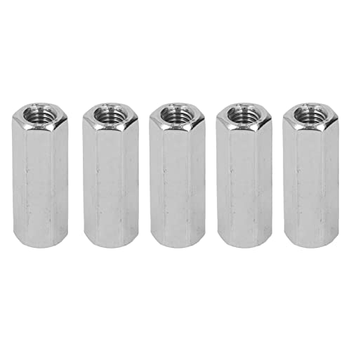 Cheotime Pack von 5 m10 x 1,5 Sechskantmutter, 304 Edelstahl -Gewindestangenanschluss Silber Hex -Stangenkopplung für Maschinenschrauben und Schrauben von CHEOTIME