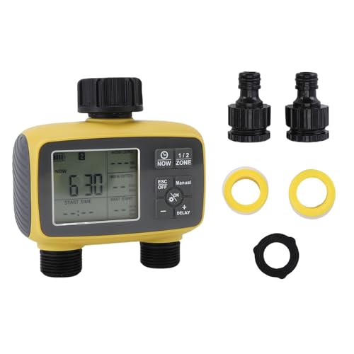 Cheotime Sprinkler Timer 2 Zone, programmierbare Wasserschlauch Timer 2 ss für Garten, automatisches Bewässerungssystem im Freien IPX5 Wasserdicht mit von CHEOTIME