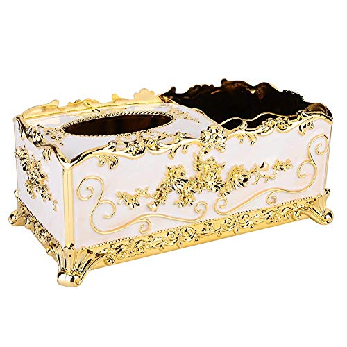Cheotime Tissue Box Halter, europäische geschnitzte Acryl -Tissue -Box -Tissue -Box -Halter mit Rosendesign für Heim, Toilettenhotel, Restaurant und Autokende Cheotime Tissue Box Halter, europäische geschnitzte Acryl -Tissue -Box -Tissue -Box -Halter mit Rosendesign für Heim, Toilettenhotel, Restaurant und Autokende von CHEOTIME