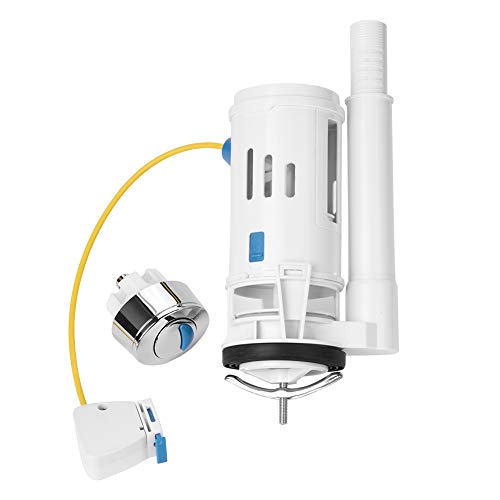 Cheotime Toilettenabflussventil, ABS Dual Flush Toilettenwassertankventil mit Druckknopf, Toilettenanpassungsventil für ein Stück oder zweiteiligen Toilettenersatz (Einteiliges Abflussventil) von CHEOTIME