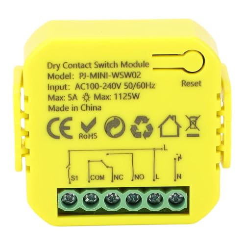 Cheotime WiFi Relay Switch -Modul, kompaktes Smart Relay Switch -Modul mit Trockenkontakten und App -Sprach- oder Knopfsteuerung für Lichter und Haushaltsgeräte Cheotime WiFi Relay Switch -Modul, kompaktes Smart Relay Switch -Modul mit Trockenkontakten und App -Sprach- oder Knopfsteuerung für Lichter und Haushaltsgeräte von CHEOTIME