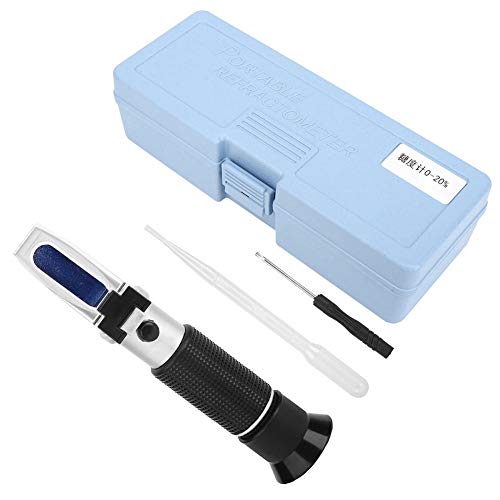 Cheotime-Zucker-Refraktometer 0-20% Bereich, RHB-20ATC-Zuckerkonzentrationstester mit ATC-Aluminium-optischem Meter Honigrefraktometer für flüssige Ahornsirup-Süße von CHEOTIME